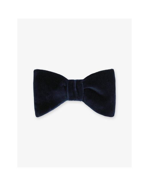 Reiss Black Hike Velvet Bow Tie for men
