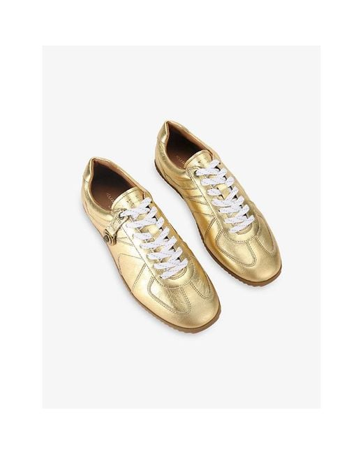 Kurt Geiger Natural Eldon Leather Trainers for men