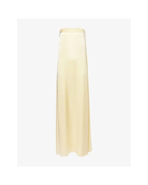 Shona Joy Yellow La Lune Strapless Woven Maxi Dress