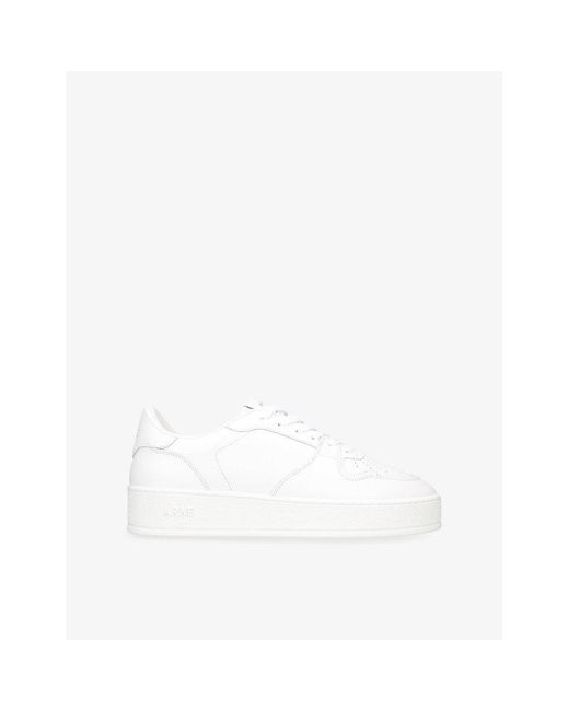 Arne White Arena Leather Low-Top Trainers for men