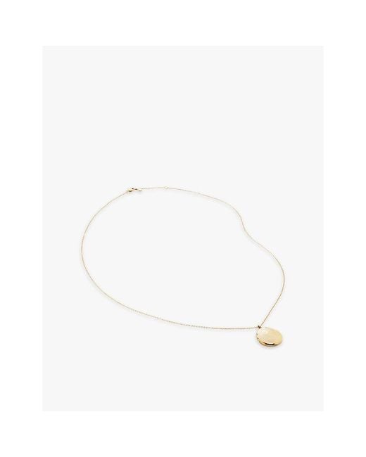 Monica Vinader White Mv Siren Round Locket 14Ct- Necklace