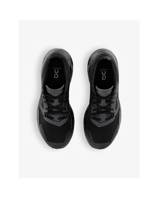 On Shoes Black Cloudpulse Cushioned-sole Mesh Low-top Trainers for men