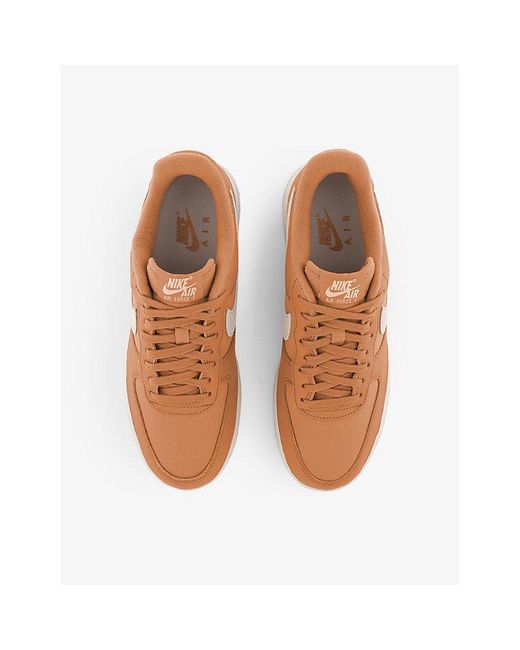 Nike Air Force 1 Leather Sneakers in Brown for Men