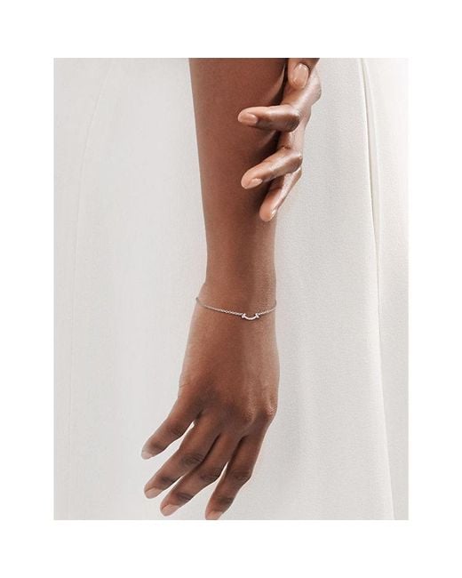 Tiffany & Co White Tiffany T Smile 18Ct- And Diamond Bracelet