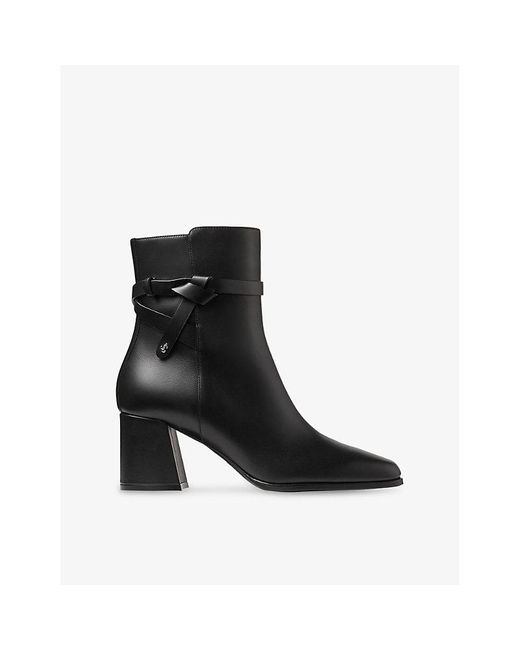 Jimmy Choo Black Lawton Ab 65 Leather Ankle Boots