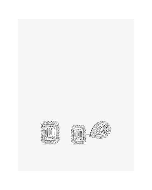 Messika White My Twin 18Ct And 0.81Ct Diamond Stud Earrings