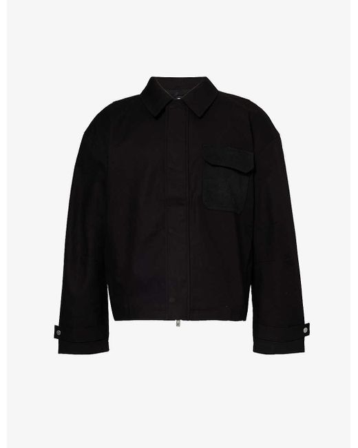 Represent Black Horizons Collared Cotton Twill Jacket Xx for men
