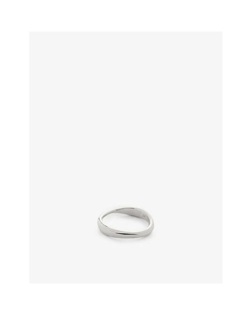 Monica Vinader White Nura Reef Sterling- Stacking Ring