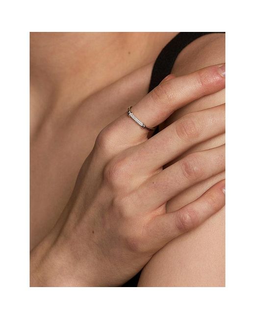 Astrid & Miyu White Pavé Knot 925 Sterling Ring