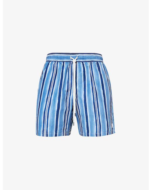 Polo Ralph Lauren Blue Traveller Logo-embroidered Recycled-polyester Swim Shorts for men