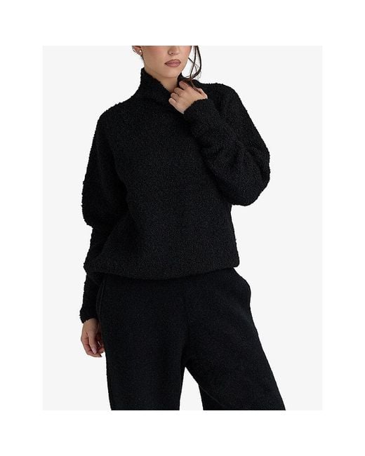 House Of Cb Black Brooklyn Relaxed-Fit Knitted Jumper