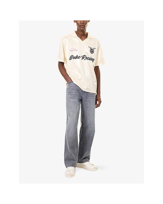 Duke & Dexter White Alpine Formula One Team Sports Jersey Top for men