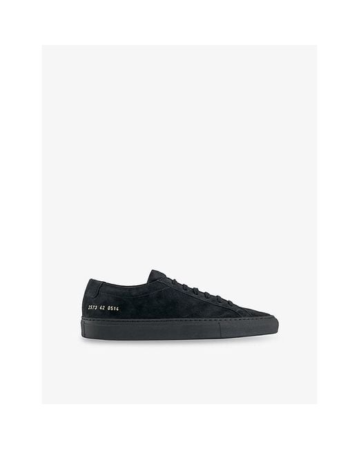 Common Projects Black Achilles Premium Suede Trainers for men