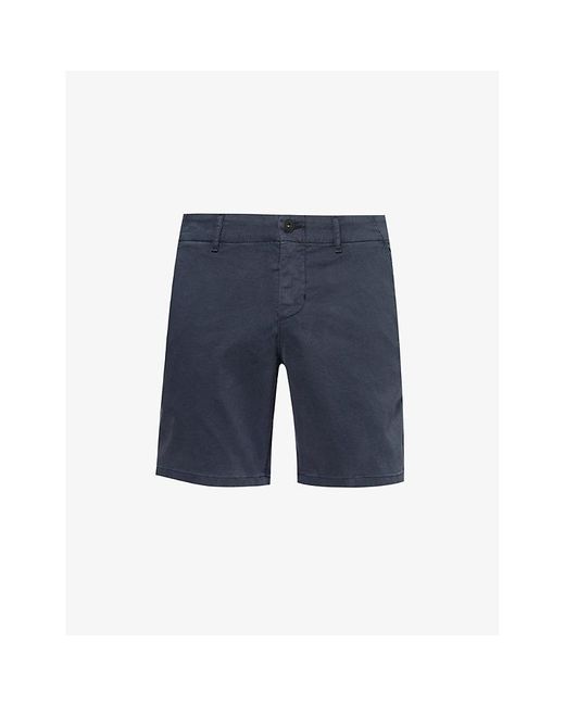 PAIGE Blue Phillips Slim-fit Stretch-cotton Shorts for men