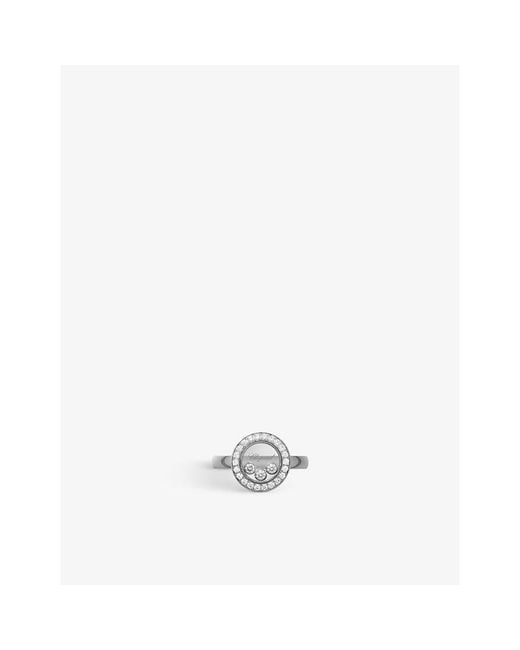 Chopard Metallic Happy Diamonds Icons 18Ct- And 0.19Ct Brilliant-Cut Diamond Ring