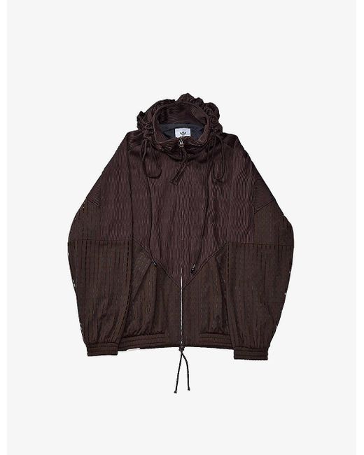 Song For The Mute Brown X Adidas Brand-patch Relaxed-fit Stretch Recycled Polyester-blend Jacket X for men