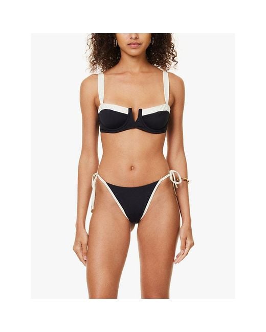 Cheap Monday White Palma Self-Tie Stretch-Nylon Bikini Bottoms
