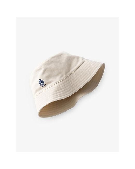 Prada Gray Old Gabardine Cotton Bucket Hat for men