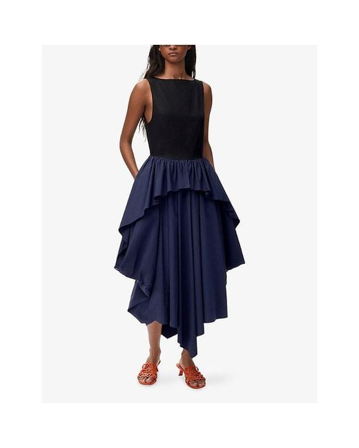 Loewe Blue X Paula's Ibiza Layered Cotton Maxi Dress