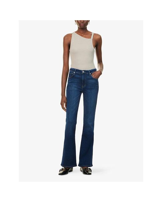 Citizens of Humanity Blue Lilah High-Rise Stretch-Denim Blend Jeans