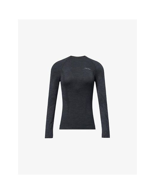 Falke Blue Thermal Long-Sleeve Wool-Tech Top