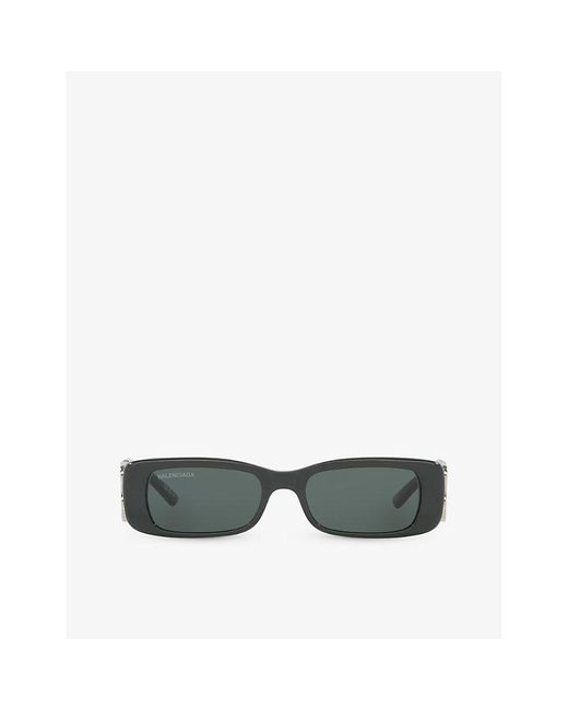 Balenciaga Green 6e000253 Bb0096s Rectangle-shape Acetate Sunglasses for men