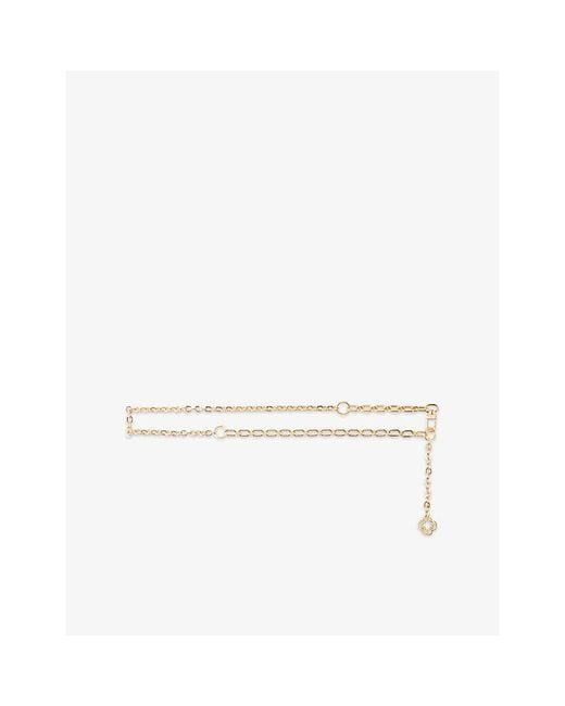 Maje White Clover Charm-Tone Brass Belt