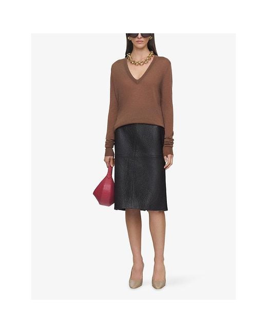 Joseph Brown Cashair V-Neck Cashmere Jumper