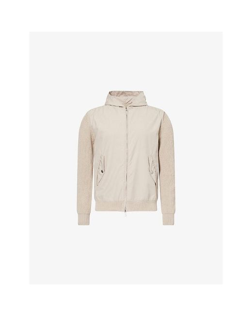 Eleventy Natural Bimateri Shell And Rib Knit Jacket for men