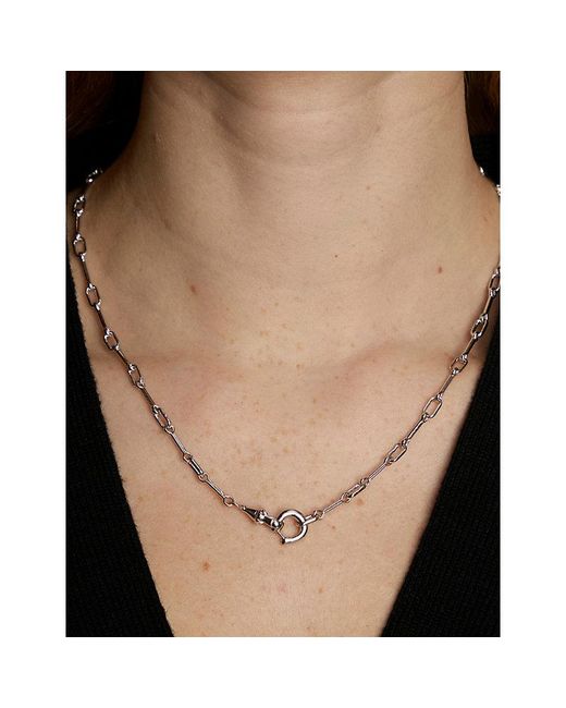 Astrid & Miyu Metallic Link Hardware-Plated Brass Chain Necklace