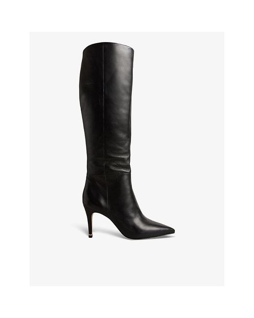 Ted Baker Yolla Knee-high Leather Boots in Black | Lyst