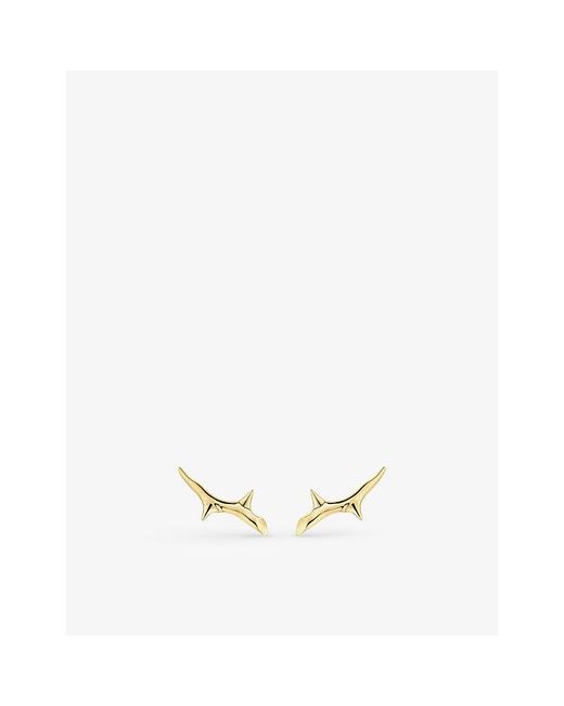 Shaun Leane White Rose Thorn-Tone Sterling Vermeil Climbers