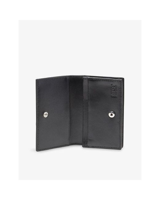 DIESEL Black 1Dr Leather Card Holder