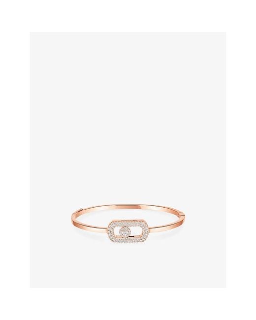 Messika White So Move Pavé 18Ct And 0.67Ct Diamond Bangle