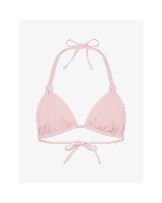 Agent Provocateur Pink Arlie Triangle Bikini Top