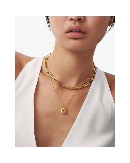 Missoma Metallic September Birthstone 18Ct Vermeil Plated Sterling Pendant Necklace
