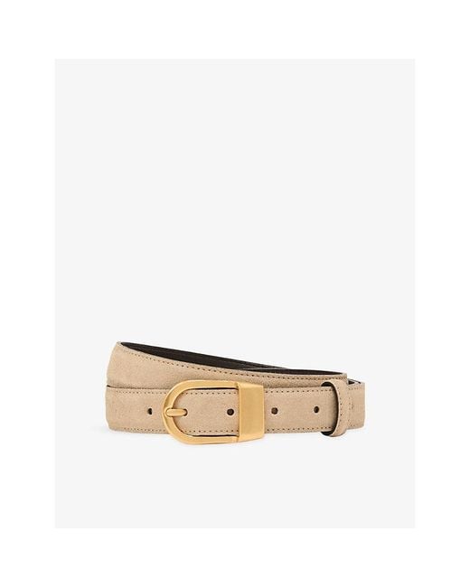 Reiss Natural Hazel Leather Belt