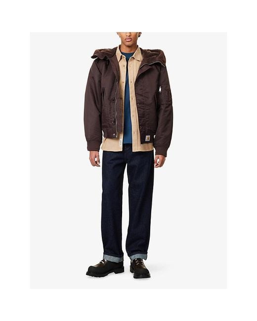 Carhartt Blue Aaron Camano Relaxed-Fit Tapered-Leg Denim for men