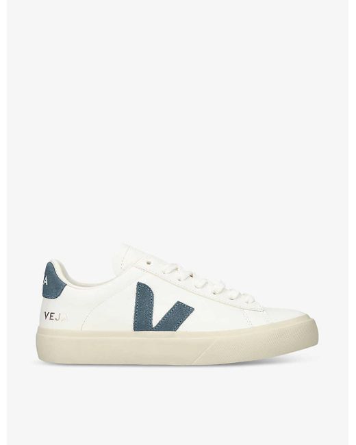 Veja Blue Women's Campo Leather And Suede Low-top Trainers