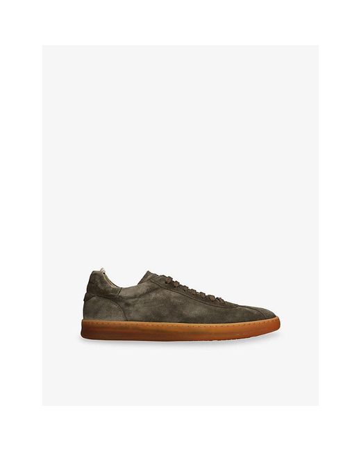 Officine Creative Brown Halo Suede Trainers for men