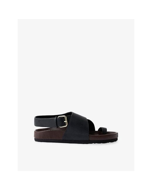 Soeur Black Domani Leather Sandals