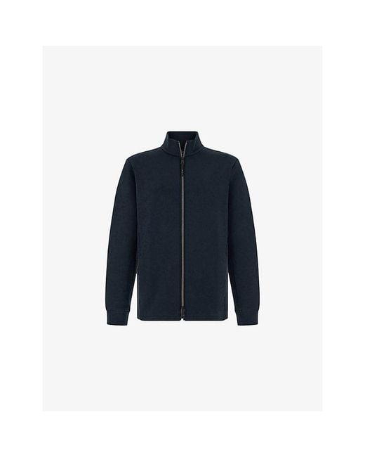 Boggi Blue B Tech Scuba Zip Cotton-Blend Sweatshirt for men