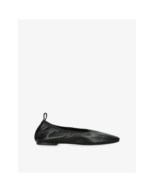 Aeyde Black Dex Leather Ballet Flats