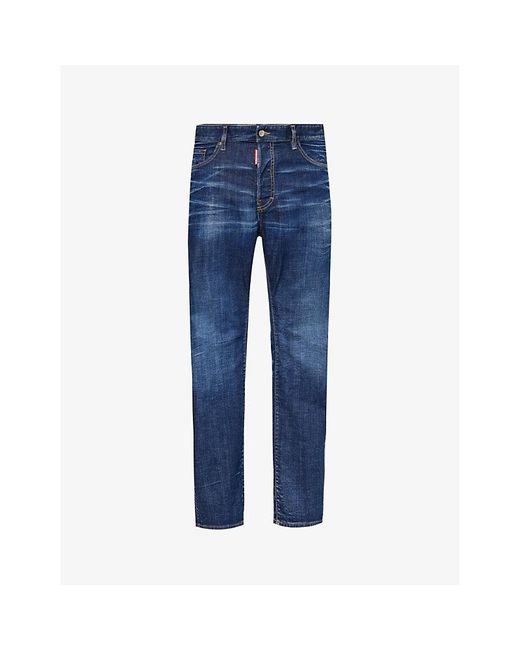 DSquared² Vy Blue Straight-leg Regular-fit Stretch-denim Jeans for men
