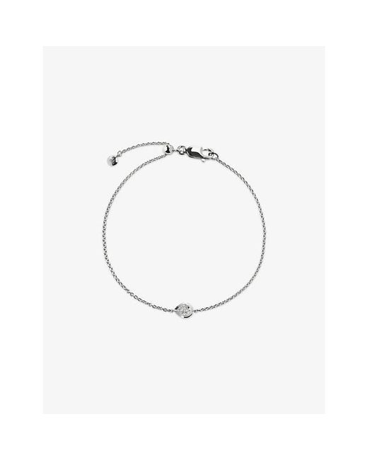Monica Vinader Metallic Pear-Shaped 0.06Ct Lab-Grown Diamond And Sterling- Chain Bracelet