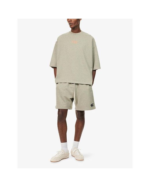 Fear Of God Natural Logo-Print Classic Cotton Shorts for men