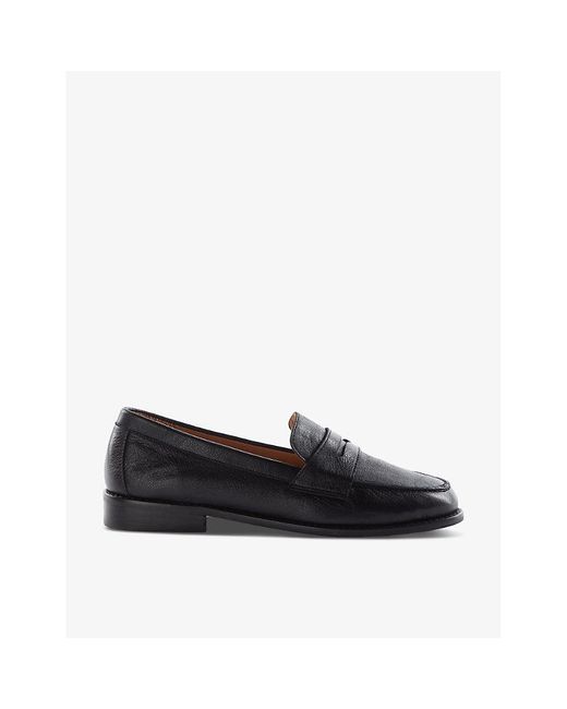 Dune Black Ginelli Leather Penny Loafer