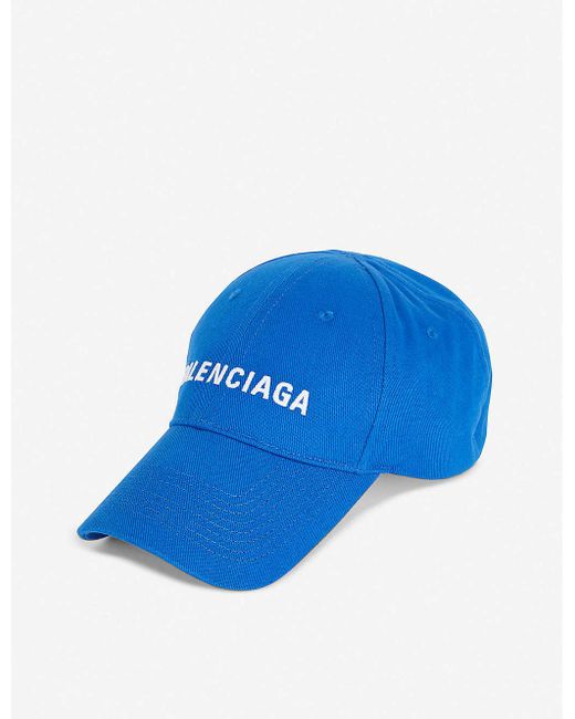 balenciaga logo embroidered cap