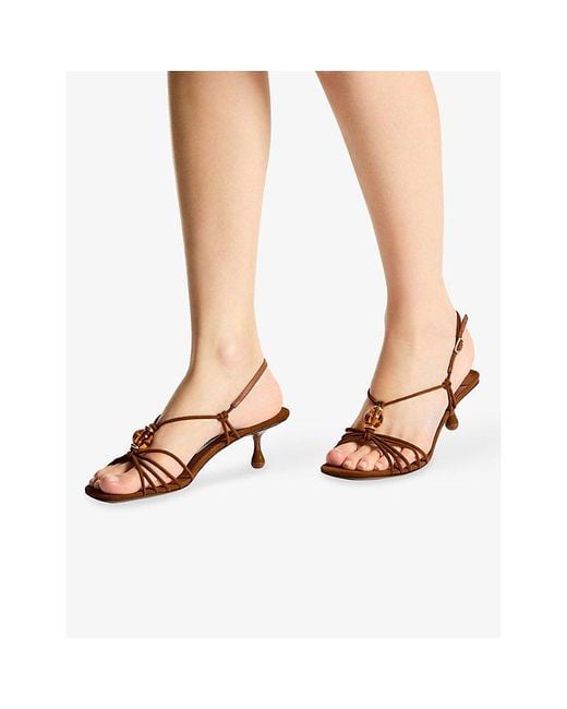 Jimmy Choo Brown Lova 50 Suede Heeled Sandals