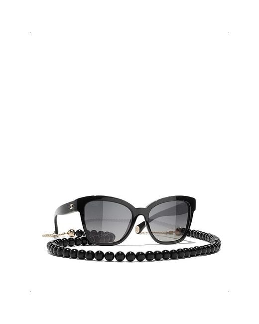 Chanel White Square Sunglasses